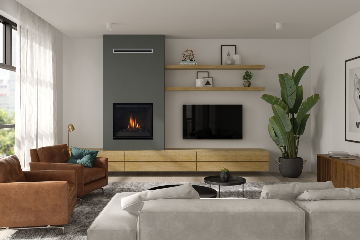Fireplace TV Wall G600